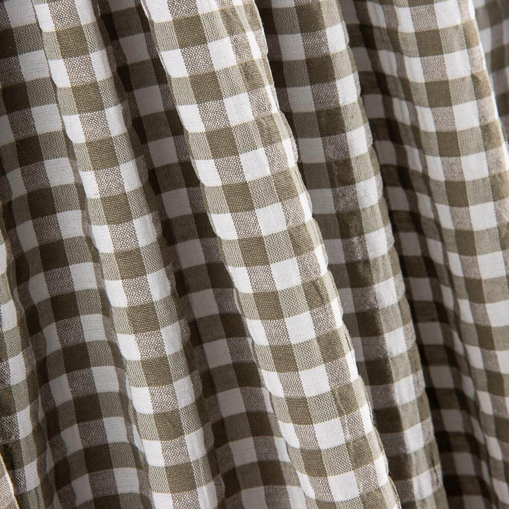 Seersucker Cuadro Mini Gris Verdoso - Ribes y Casals