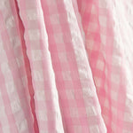 Seersucker Tencel Cuadros Maxi Rosa - Ribes y Casals
