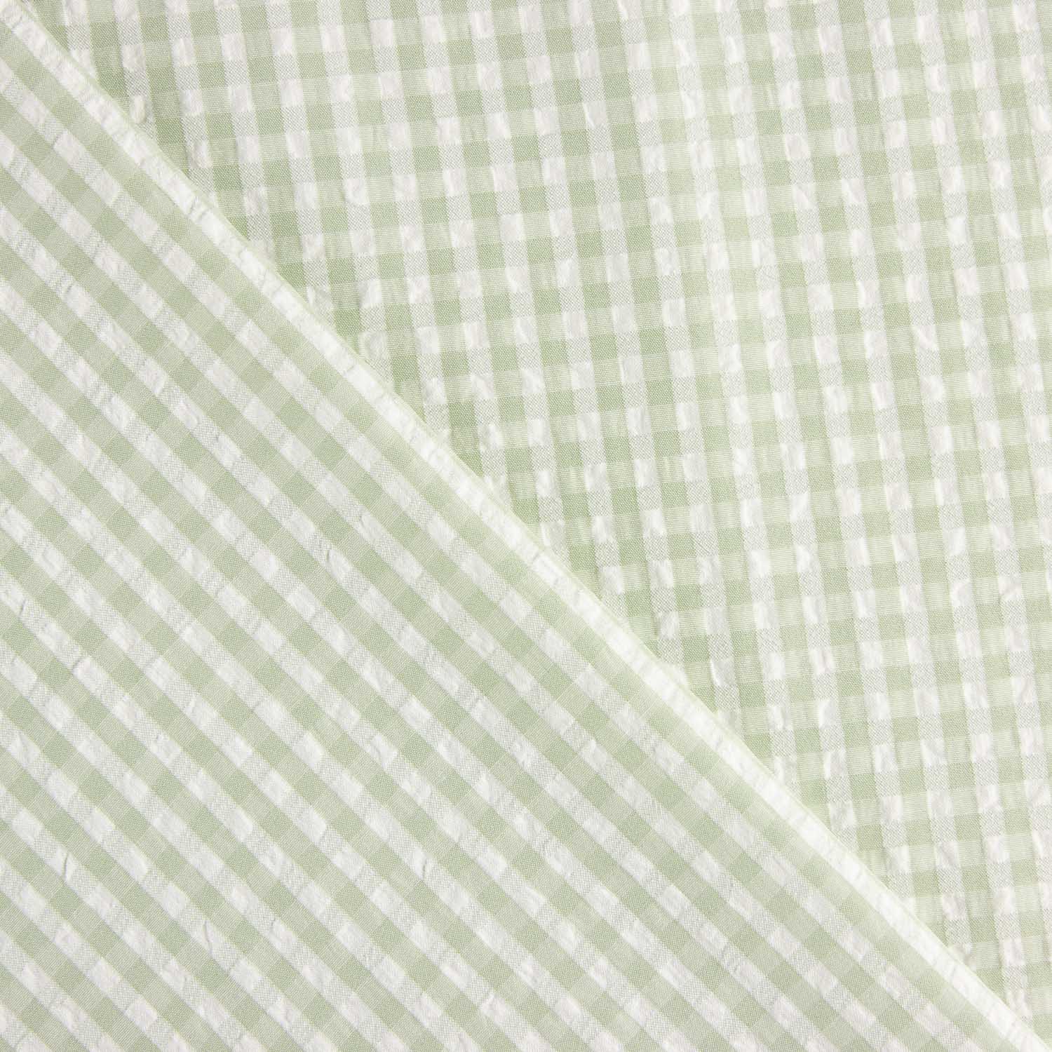Seersucker Tencel Cuadros Mini Verde - Ribes y Casals