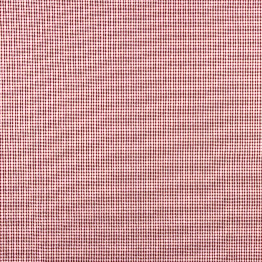 Algodón Seersucker Cuadro Mini Burdeos - Ribes y Casals