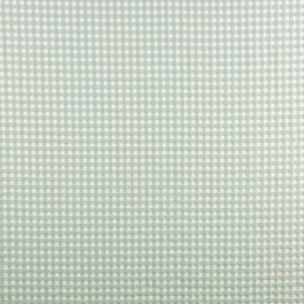 Algodón Seersucker Cuadro Verde Plomo - Ribes y Casals