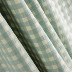 Algodón Seersucker Cuadro Verde Plomo - Ribes y Casals