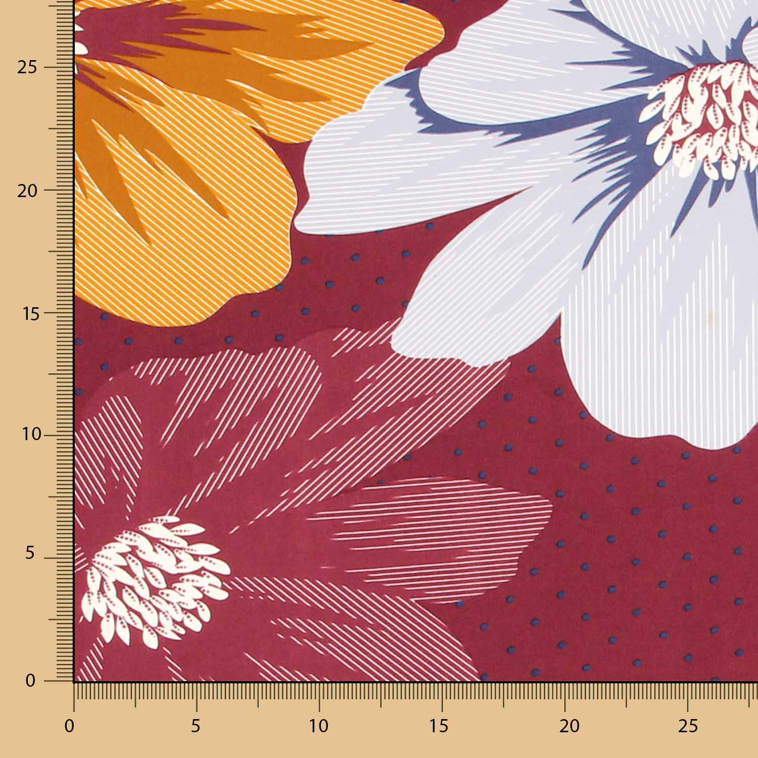 Spandex Floral Bourdeos - Ribes y Casals