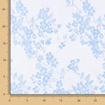 Tafetán Jacquard Flores Azul - Ribes y Casals