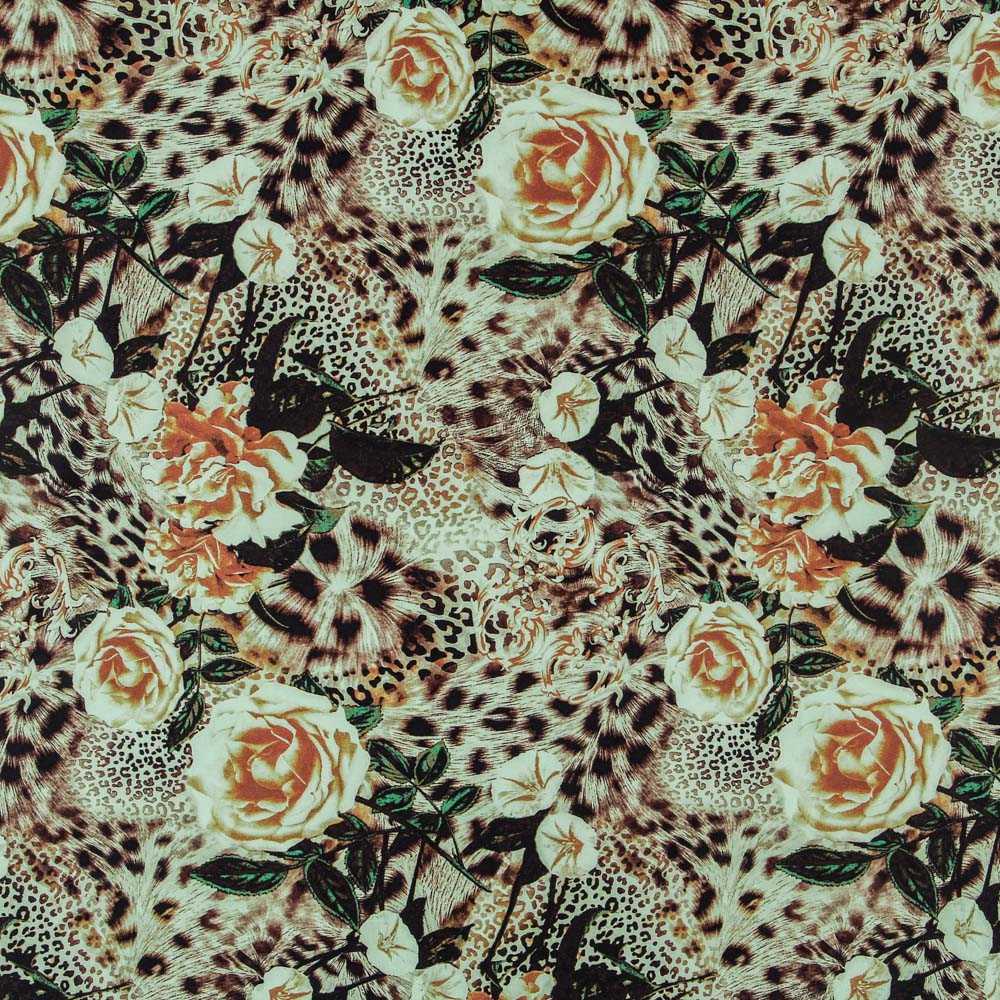 Tafeta Floral Verdoso - Ribes y Casals