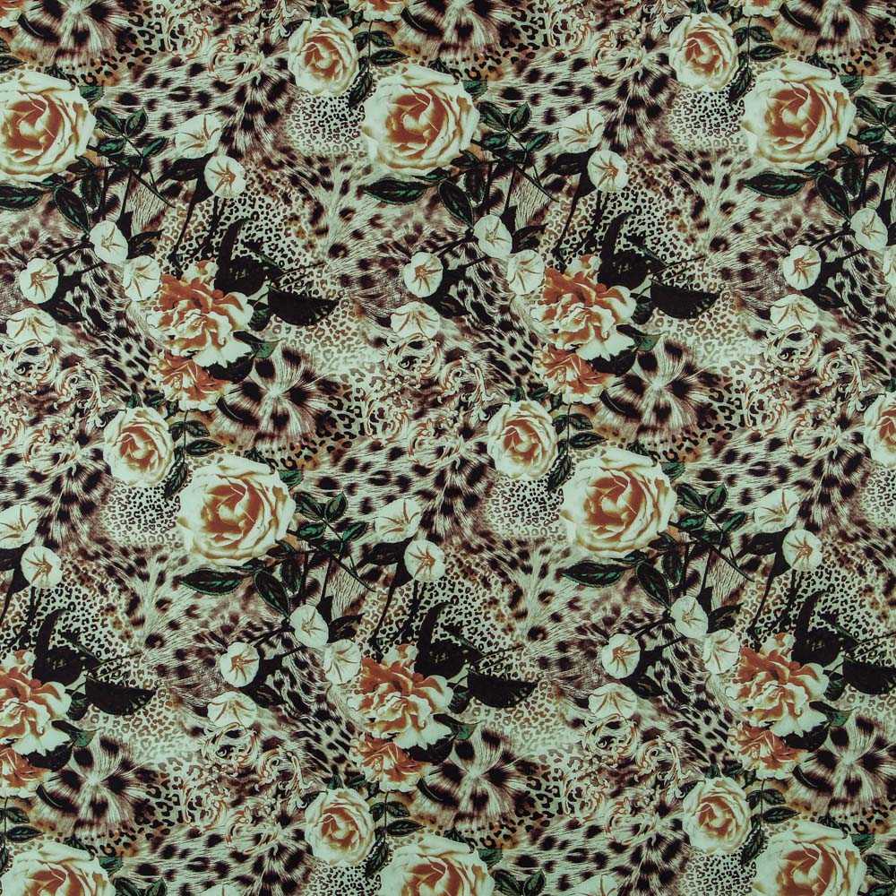 Tafeta Floral Verdoso - Ribes y Casals