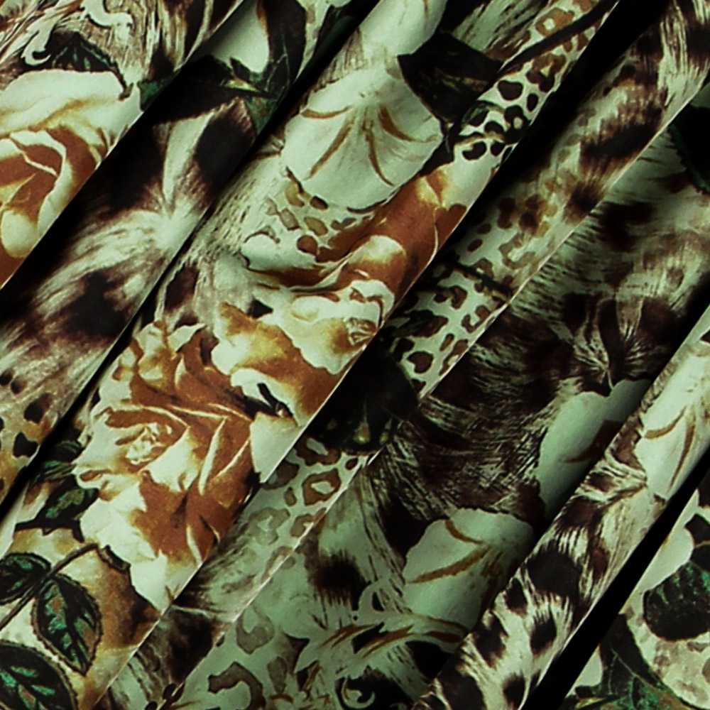 Tafeta Floral Verdoso - Ribes y Casals