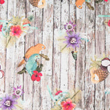 Tapicería Algodón Madera Loros - Ribes y Casals