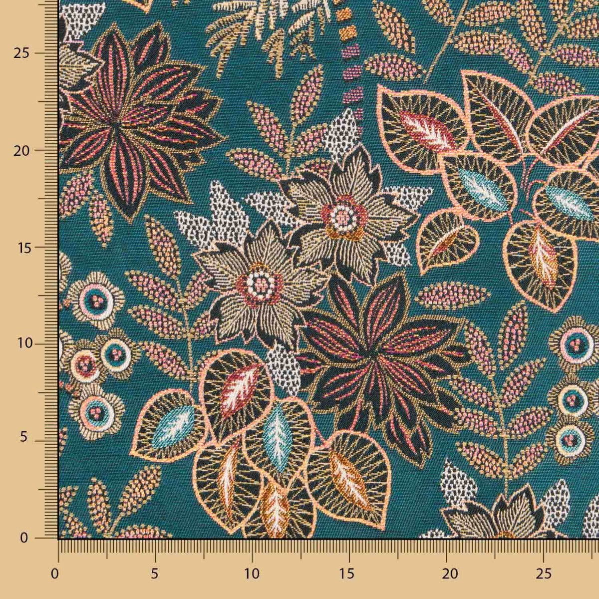 Tapicería Jacquard Floral Canard Brillante - Ribes y Casals