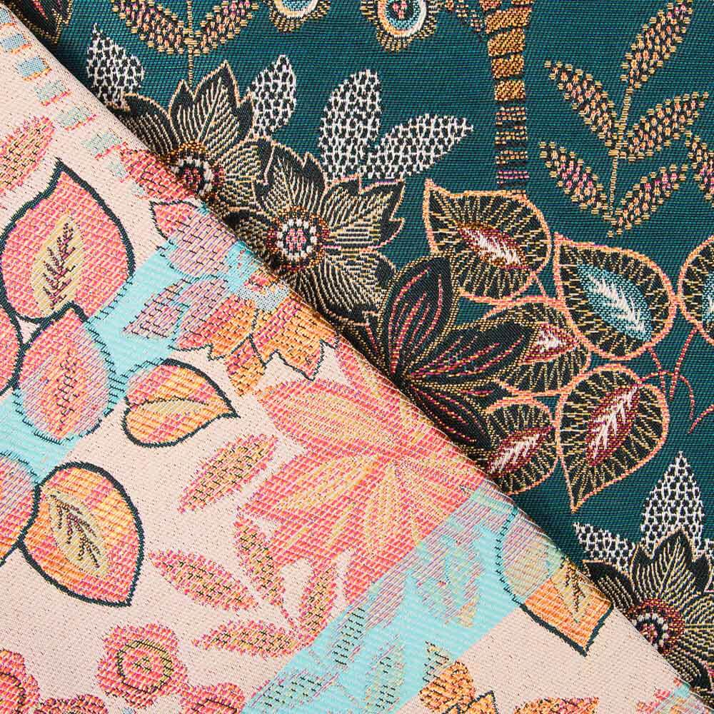 Tapicería Jacquard Floral Canard Brillante - Ribes y Casals