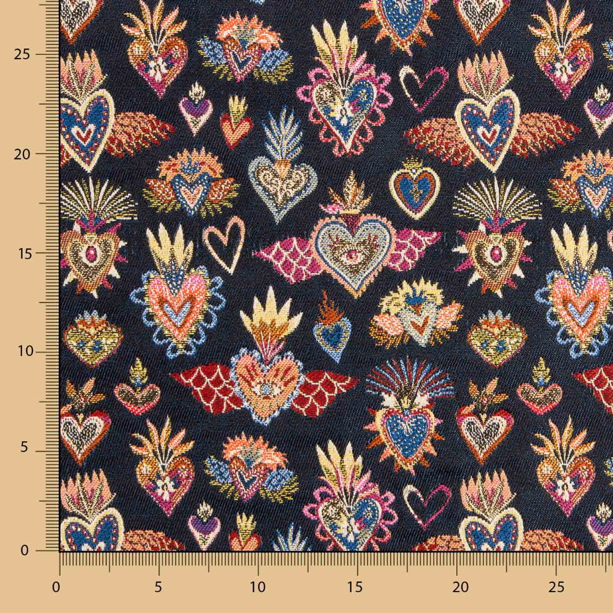 Tapicería Jacquard Fantasía Azul Noche - Ribes y Casals