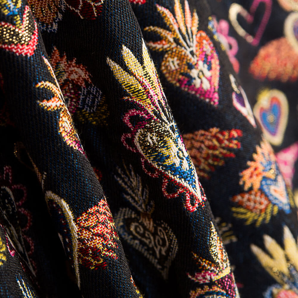 Tapicería Jacquard Fantasía Azul Noche - Ribes y Casals