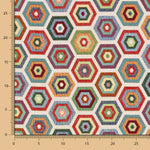 Tapicería Jacquard Hexágonos Multicolor - Ribes y Casals