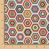 Tapicería Jacquard Hexágonos Multicolor - Ribes y Casals