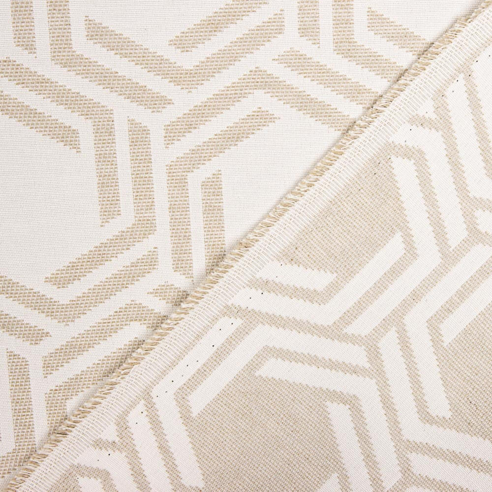 Tapicería Jacquard Hexa Beige - Ribes y Casals