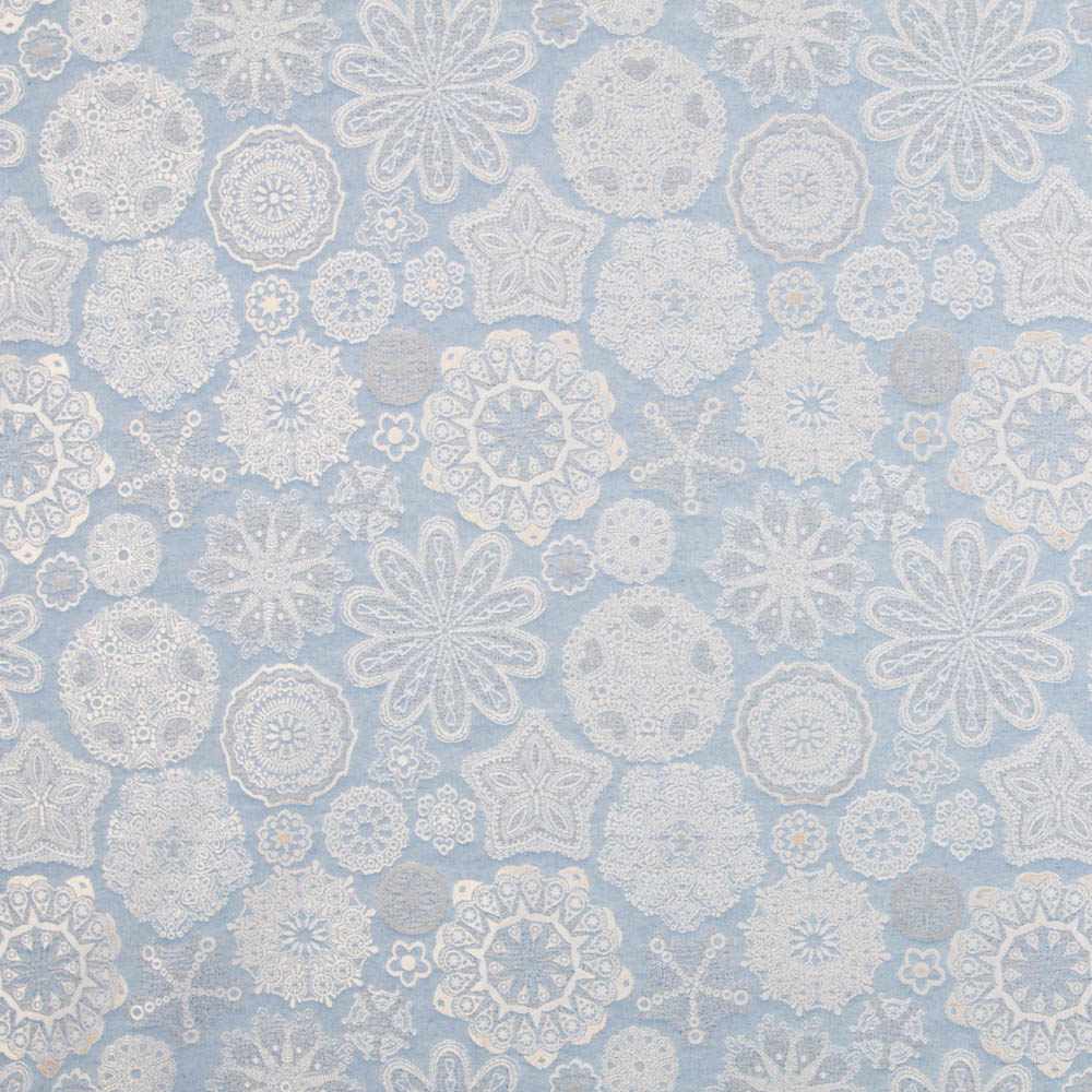 Tapicería Jacquard Mandala Azul Denim - Ribes y Casals