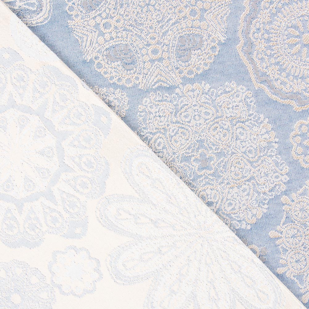 Tapicería Jacquard Mandala Azul Denim - Ribes y Casals