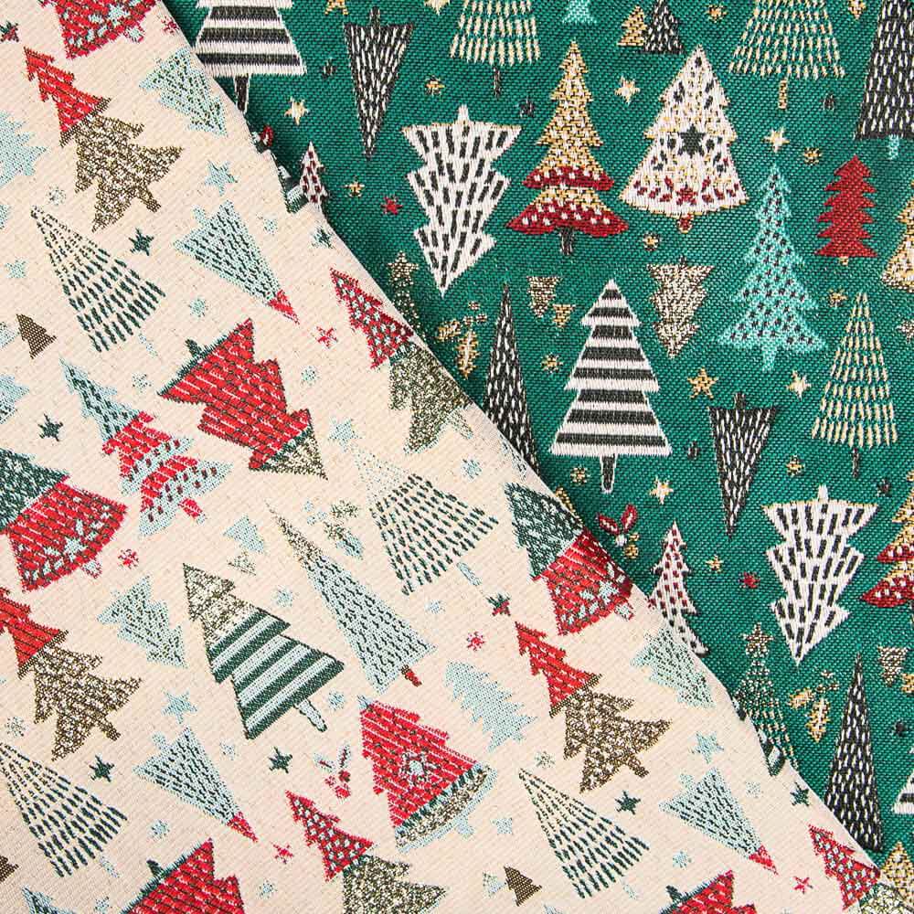Tapicería Jacquard Navidad Verde - Ribes y Casals