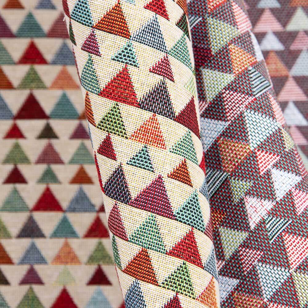 Tapicería Jacquard Triángulos Multicolor - Ribes y Casals