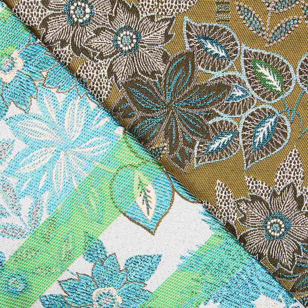 Tapicería Jacquard Floral Oliva Brillante - Ribes y Casals