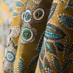 Tapicería Jacquard Floral Oliva Brillante - Ribes y Casals