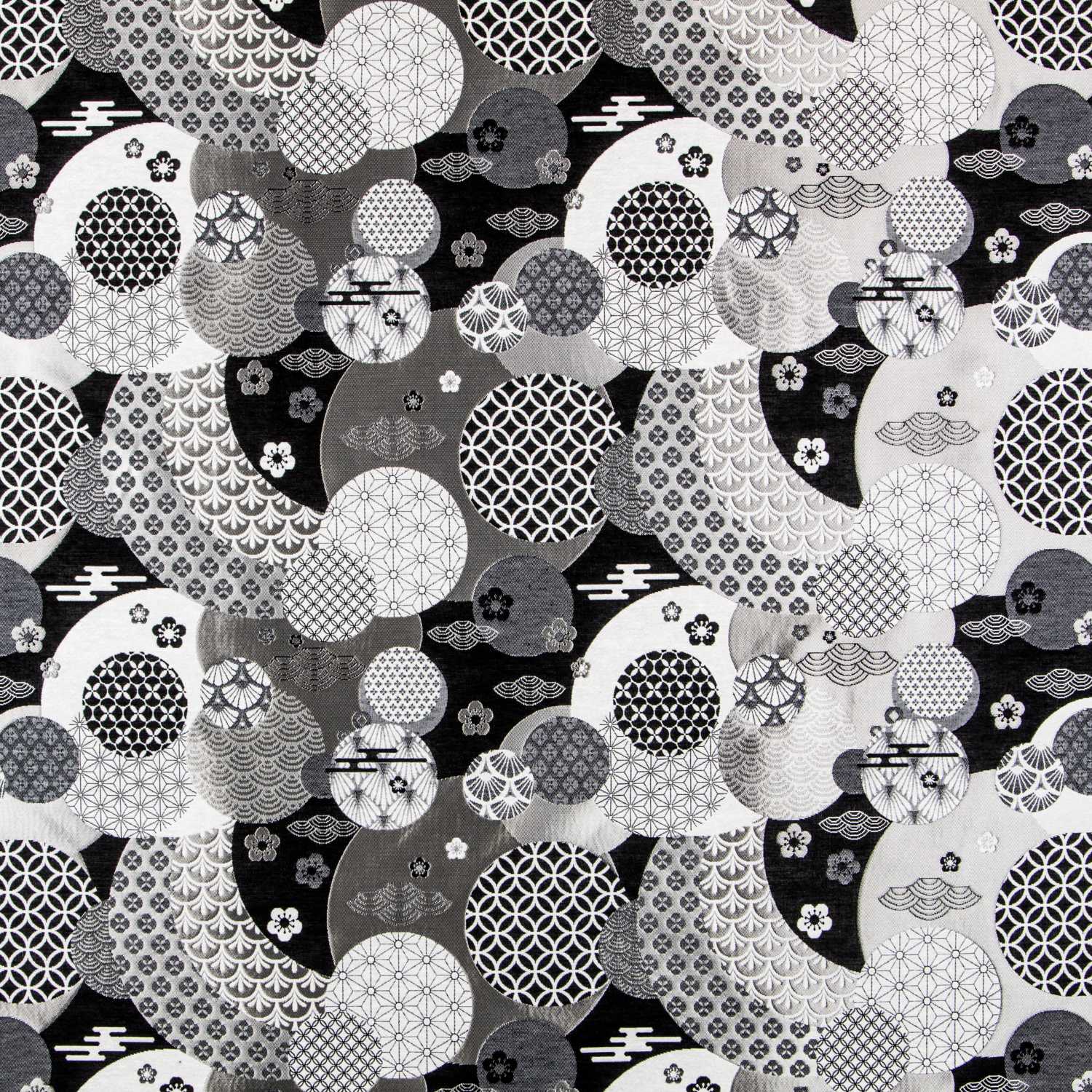 Tapicería Jacquard Japan Negro - Ribes y Casals