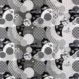 Tapicería Jacquard Japan Negro - Ribes y Casals