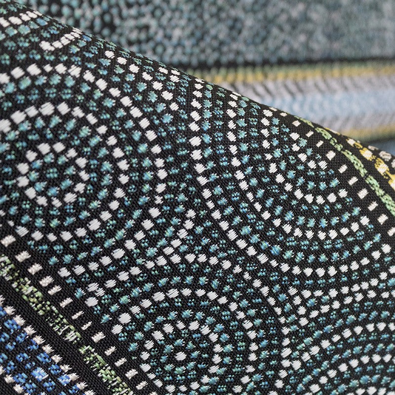 Tapicería Jacquard Raya Circular Verde - Ribes y Casals