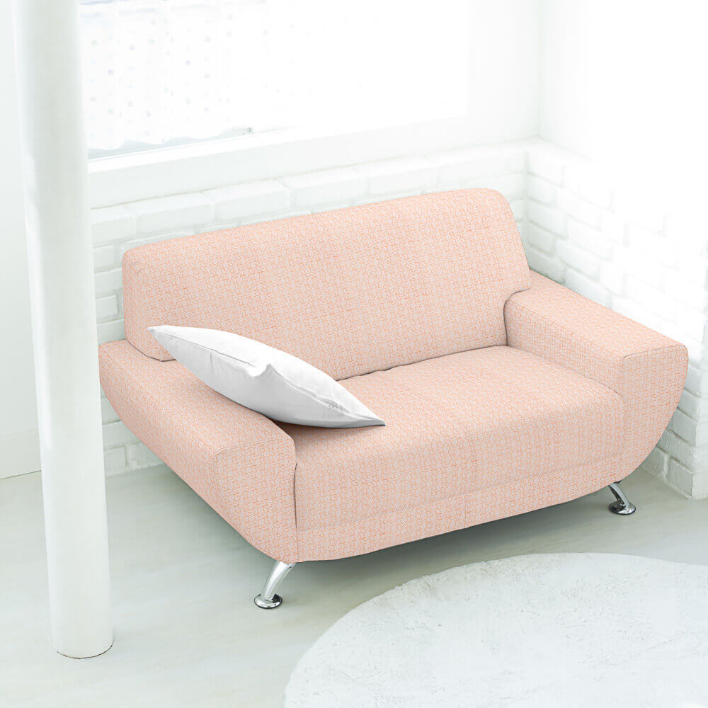 Tapicería Jacquard Geo Naranja - Ribes y Casals