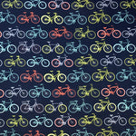 Popelín Algodón Bicicletas Marino - Ribes y Casals