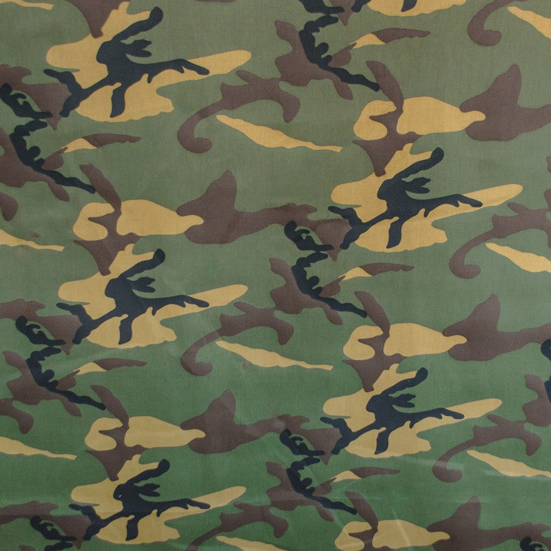 Tela Algodón Estampada Militar Verde - Ribes y Casals