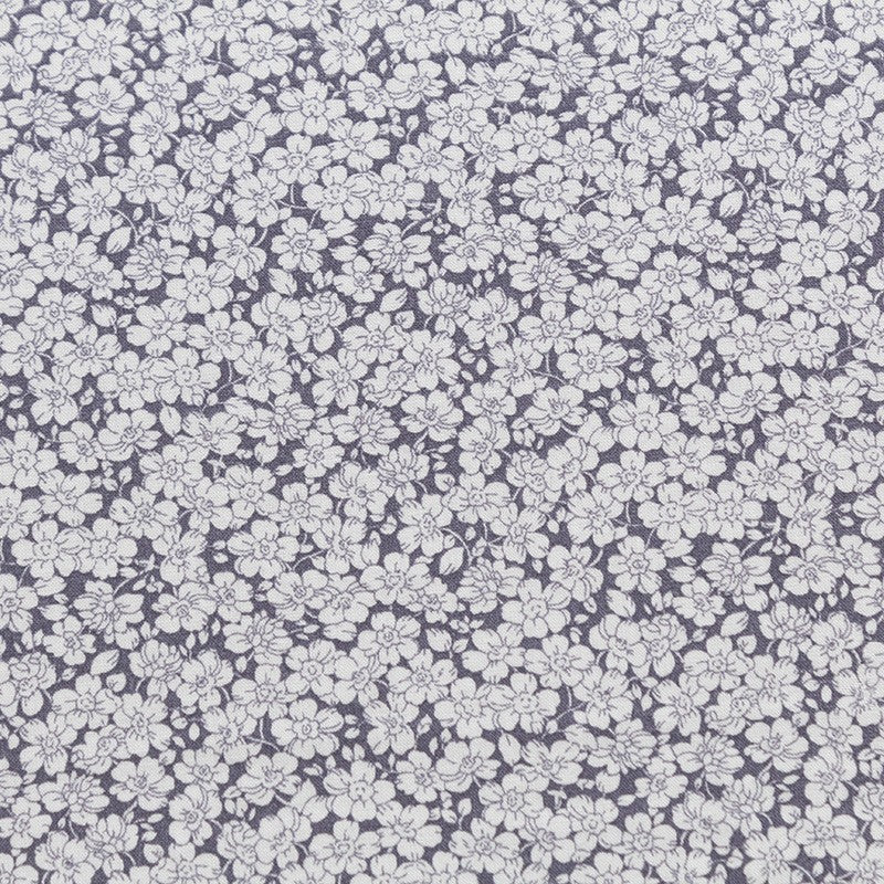 Tela Algodón Florecitas Gris - Ribes y Casals