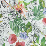 Popelín Estampado Primavera Blanca - Ribes y Casals