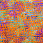 Tela Algodón Tie Dye Rombos Naranja - Ribes y Casals