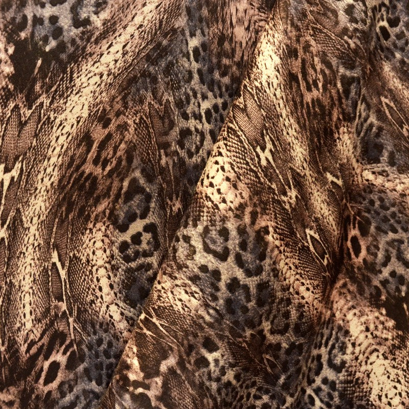 Tela Antelina Serpiente Marrón - Ribes y Casals
