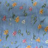 Tela Bambula Flor Fondo Azul - Ribes y Casals