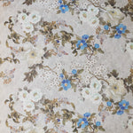 Tela Bambula Flor Turquesa - Ribes y Casals