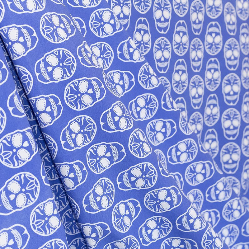 Tela Bañador Calaveras Azul - Ribes y Casals