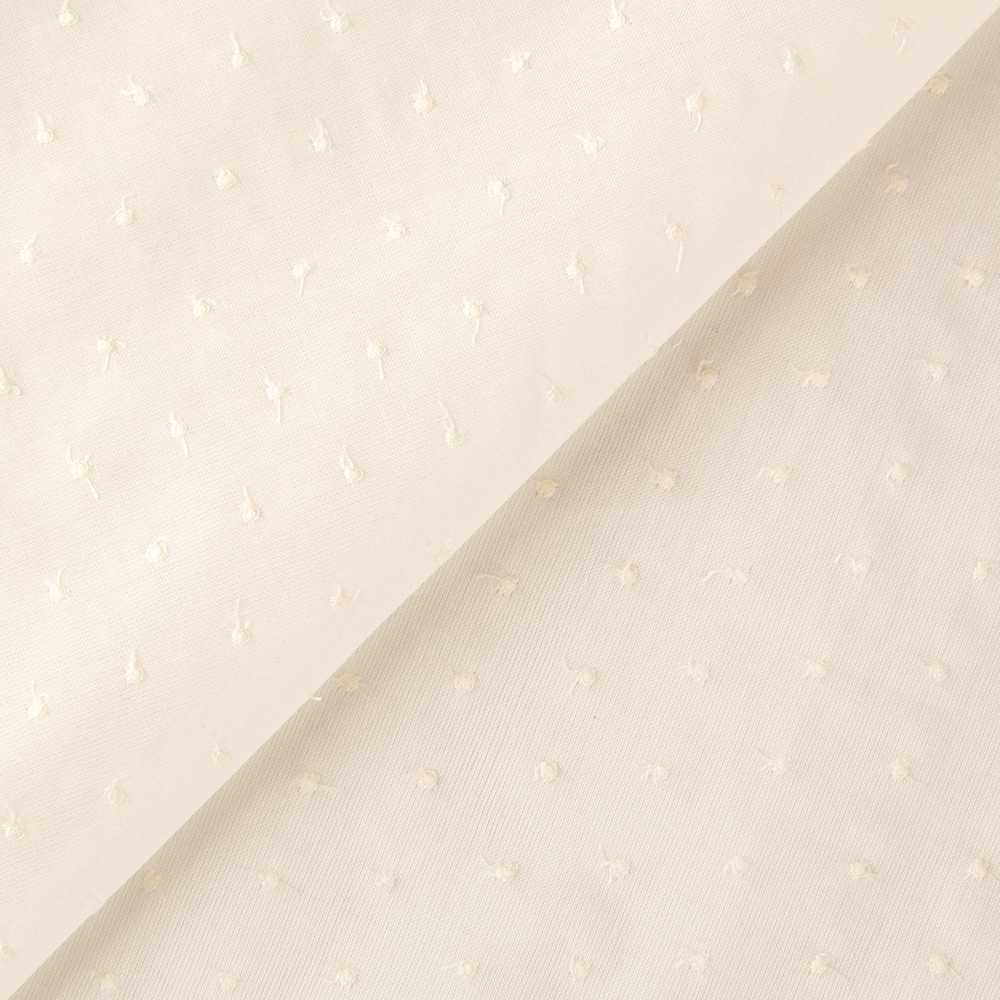 Tela Batista Plumeti Bordado Crudo - Ribes y Casals