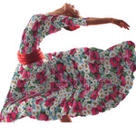 Tela Bielástica Amapolas Fucsia - Ribes y Casals