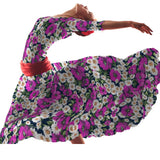 Tela Bielástica Amapolas Violeta - Ribes y Casals