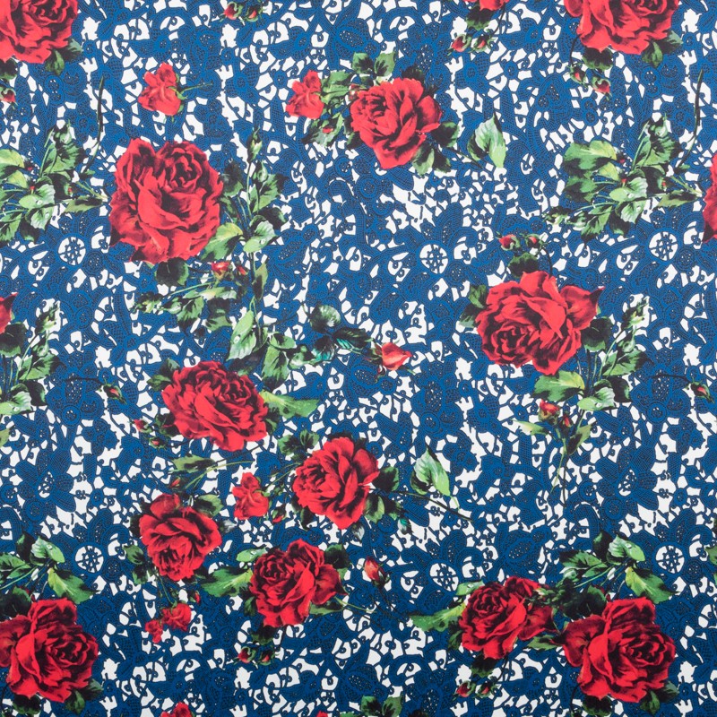 Tela Fama Encajes Azul - Ribes y Casals