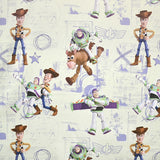 Tela Black Out Toy Story Gris Verdoso - Ribes y Casals