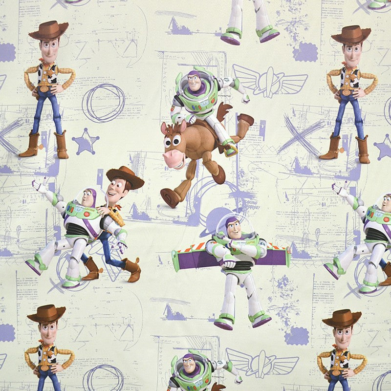 Tela Black Out Toy Story Gris Verdoso - Ribes y Casals