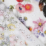 Tela Bordado Suizo Estampado Floral - Ribes y Casals