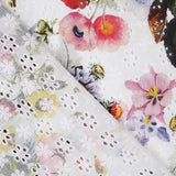 Tela Bordado Suizo Estampado Floral - Ribes y Casals