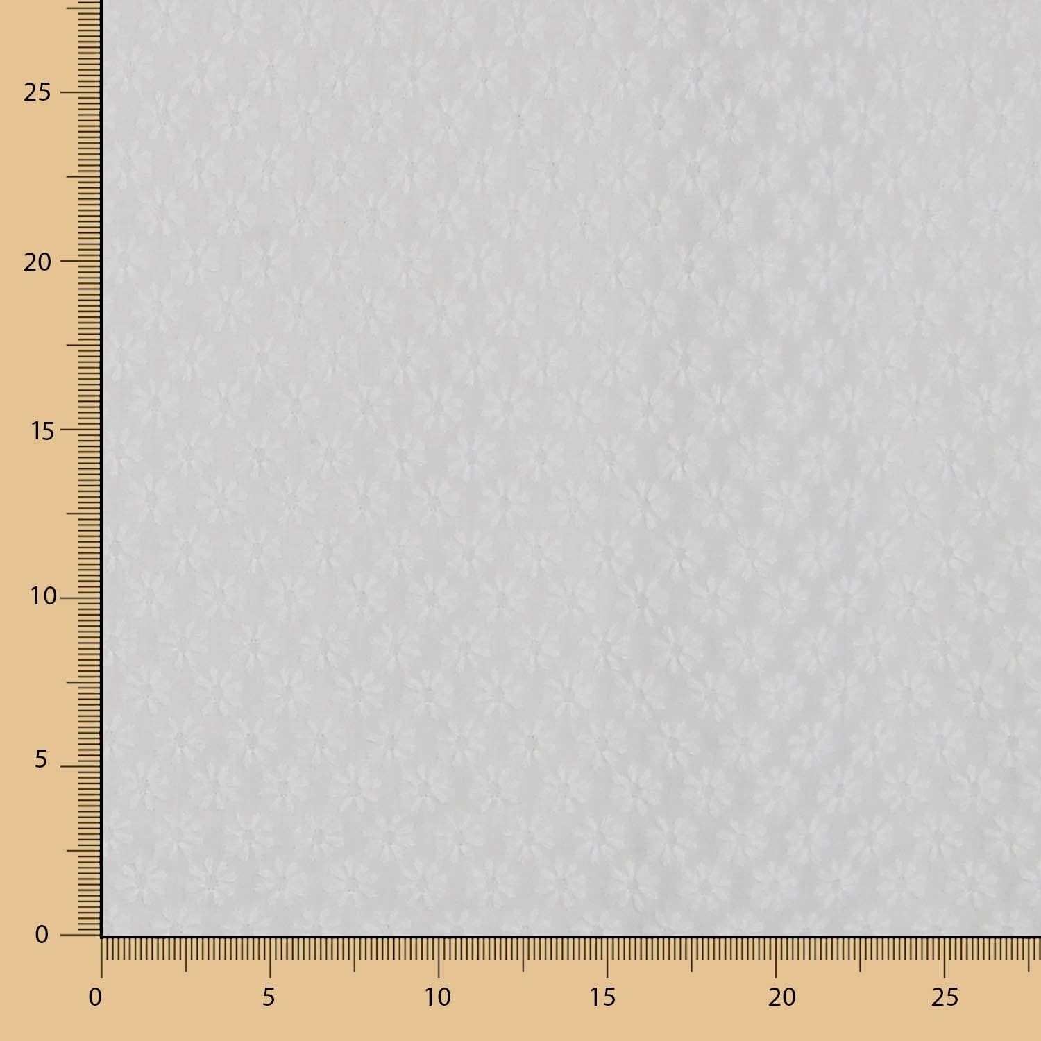 Tela Bordado Suizo Margaritas Blanco Natural - Ribes y Casals