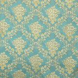 Tela Brocada Lurex Flor Agua - Ribes y Casals