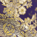 Tela Brocada Lurex Flor Morada - Ribes y Casals