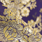 Tela Brocada Lurex Flor Morada - Ribes y Casals